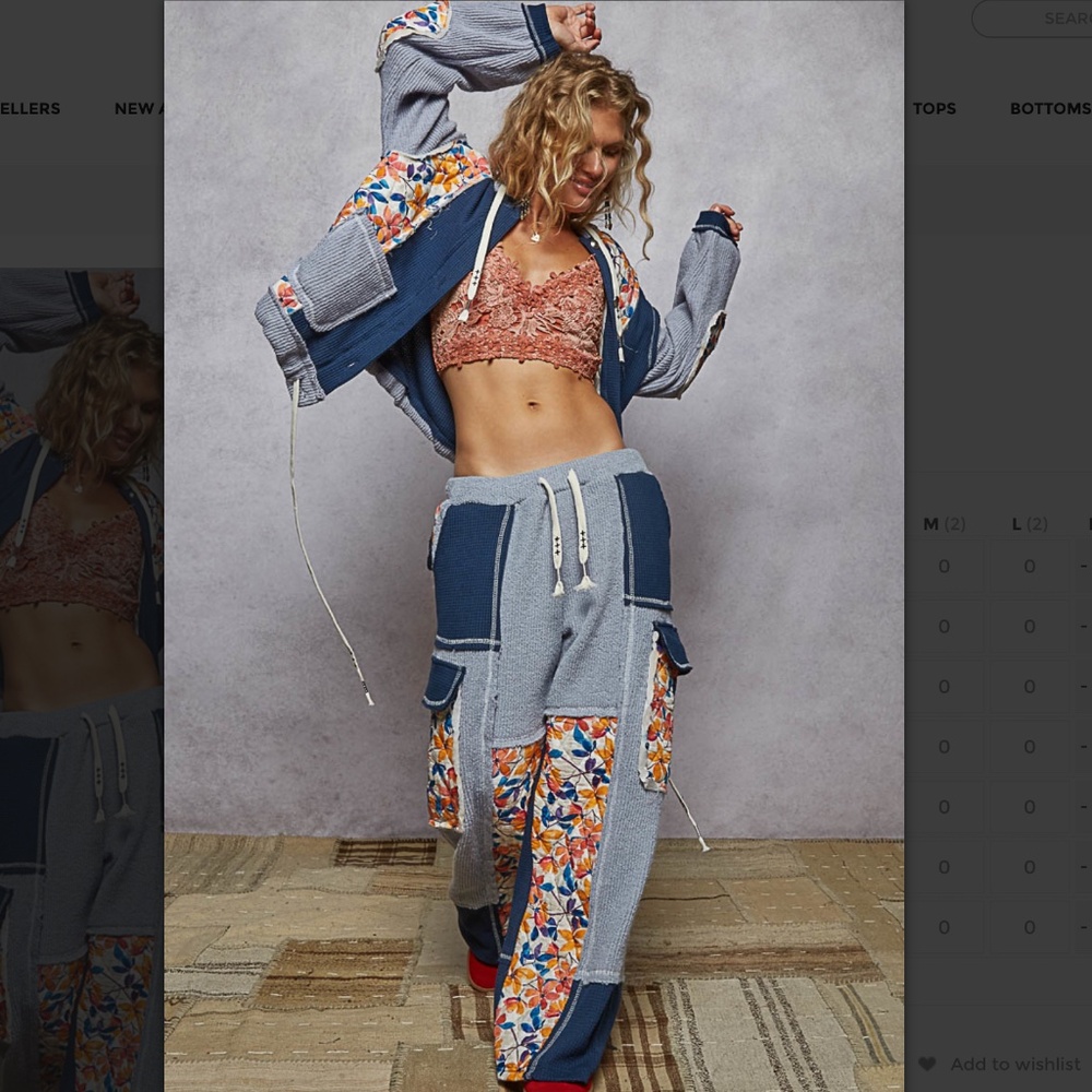 🎉 POL “ Irene 4 “ POL Relaxed Fit Quilted Pants 68 - Picture 5 of 7